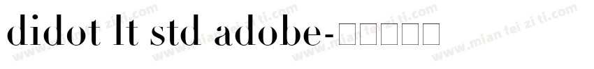 didot lt std adobe字体转换